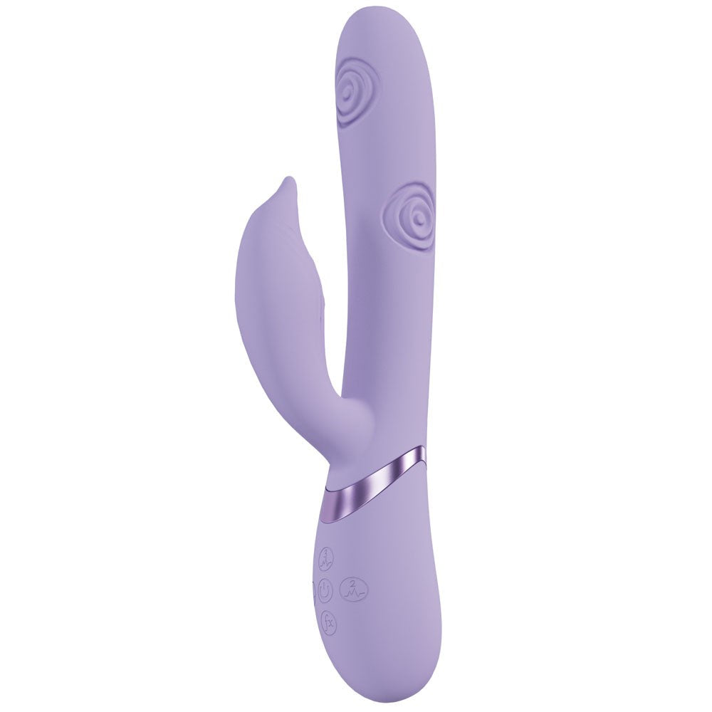 Shots Toys VIVE Pallina Rechargeable Rabbit Massager Purple Triple Stimulation - - Rabbit Vibrators