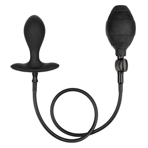 California Exotics Weighted Inflatable Butt Plug Black - Butt Plugs