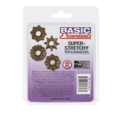 California Exotics Basic Essentials Super Stretchy Cock Ring for Penis - Stretchy Cock Rings