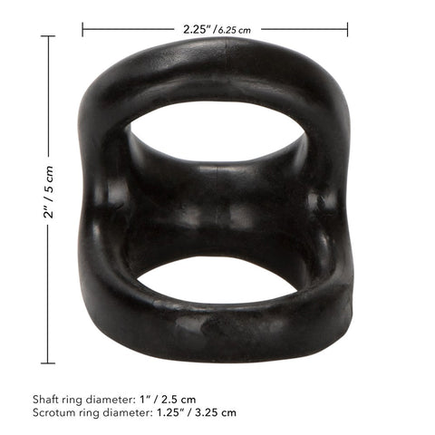 Colt Snug Tugger Erection Enhancer Cock Ring Black - Stretchy Cock Rings