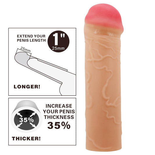 Baile Pretty Love Nile 6.5 Inch Erection Enhancer Penis Sleeve with Girth - - Penis Sleeves and Extenders