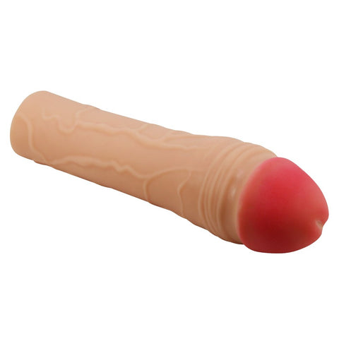 Baile Pretty Love Chane 7.1 Inch Penis Extender Sleeve Ultra Realistic TPE - Penis Sleeves and Extenders