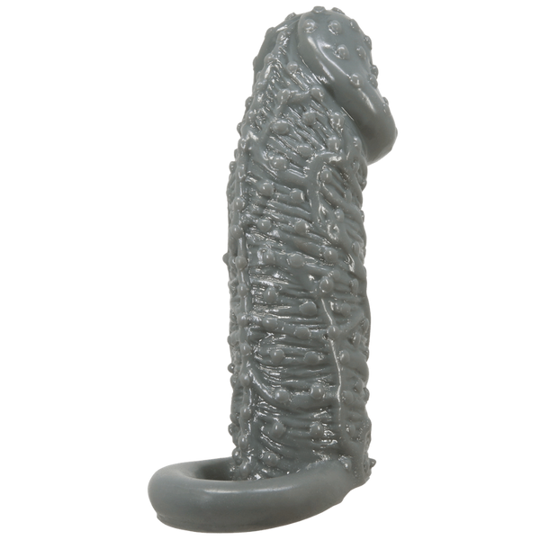 Baile Pretty Love Realistic Male Penis Sleeve Black with Ball Strap - - Penis Sleeves and Extenders