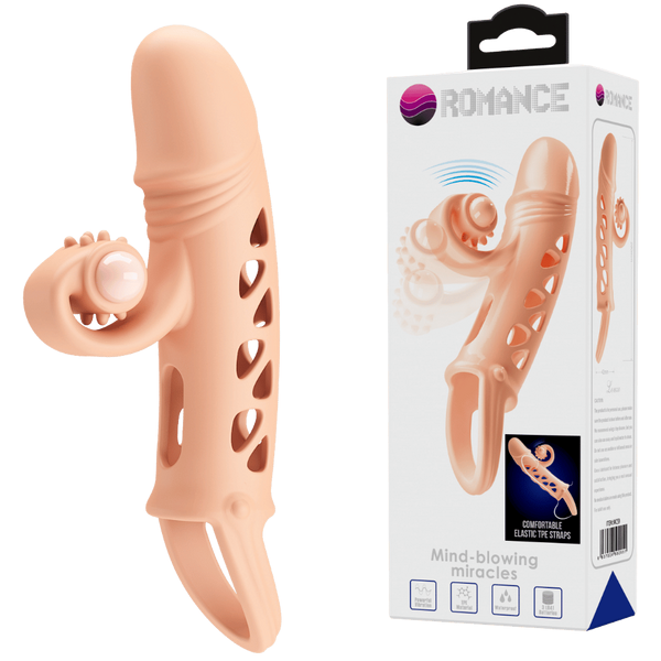 Baile Pretty Love Lonzo Mind Blowing Miracles Penis Sleeve with Vibrating Tip - - Penis Sleeves and Extenders