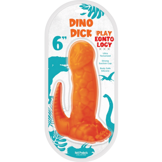 Hott Products Dino Dick Fantasy Dildo Orange - - Realistic Dildos