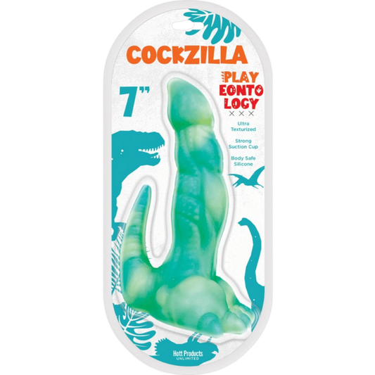 Hott Products Cockzilla Dinosaur shaped Dildo Blue - - Realistic Dildos