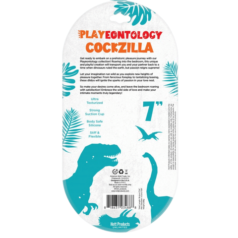 Hott Products Cockzilla Dinosaur shaped Dildo Blue - Realistic Dildos