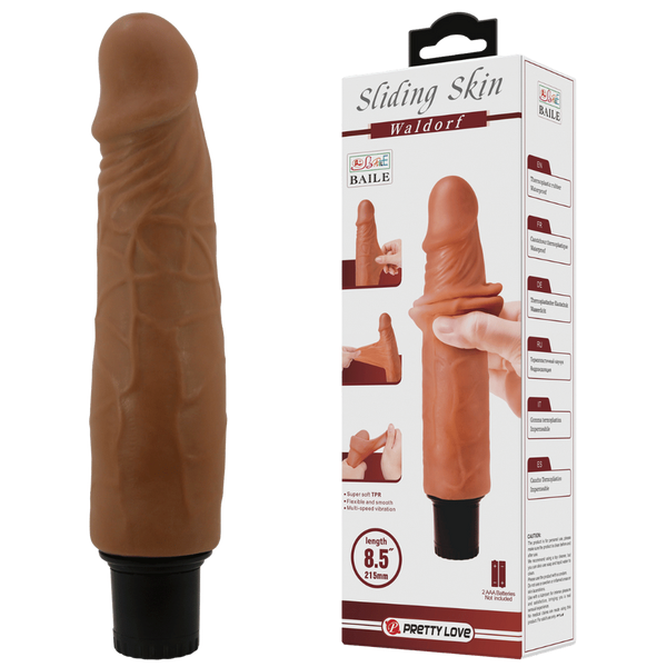 Pretty Love Waldorf 8.5 Inch Vibrating Dildo Tan - - Vibrating Dildos