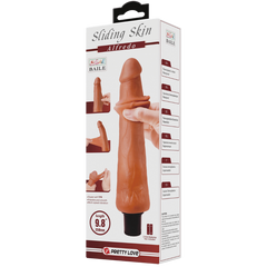 Pretty Love Alfredo 9.8 Inch Realistic Vibrating Cock Tan - - Vibrating Dildos