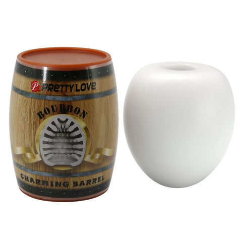 Baile Pretty Love Bourbon Charming Barrel Masturbator White Textured Sleeve - Masturbators and Strokers