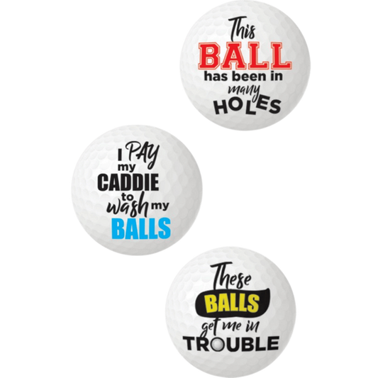 Hott Products Balls Deep Novelty Golf Balls - - Party Gifts and Novelties