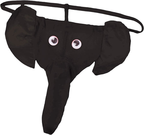 Hott Products Cotton with Stretch Waistband Elephant Thong with Cock Ring - Party Gifts and Novelties