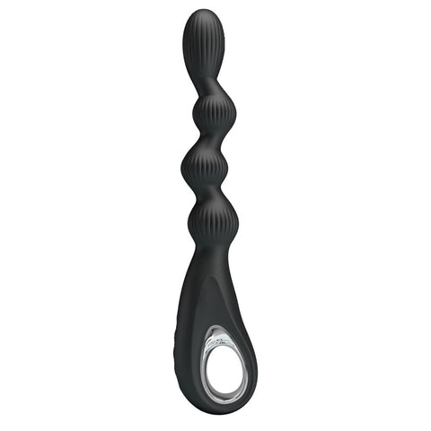 Baile Pretty Love Federer Rechargeable Anal Vibrator Black Cock Ring - Anal Vibrators