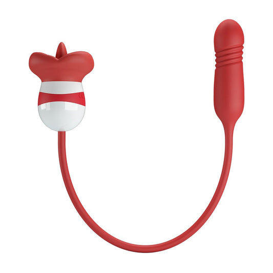 Pretty Love Ashlynn Rechargeable Clitoral Vibrator Red/White - - Clit Ticklers and Pulsators