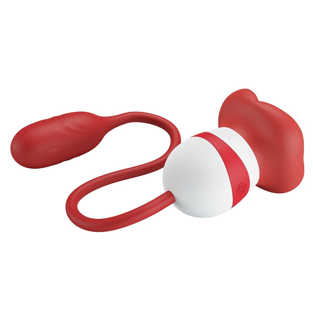 Pretty Love Aliyah Vibrating Clitoral Massager Red/White - - Clit Ticklers and Pulsators