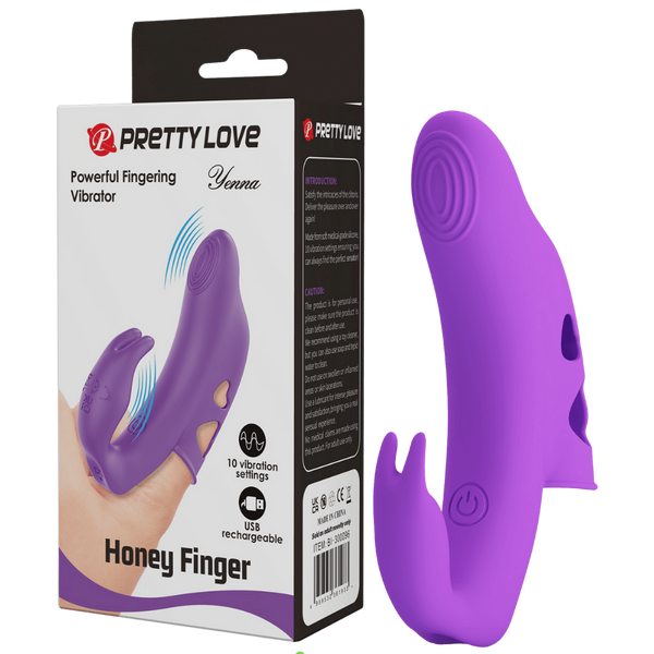 Pretty Love Yenna Rechargeable Honey Finger Vibrator Purple - - Finger and Tongue Vibrators