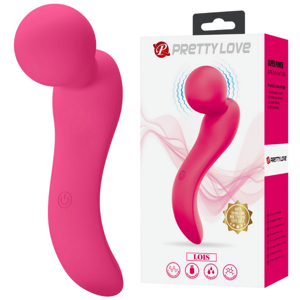 Pretty Love Lois Rechargeable Body Wand Vibrator Pink - - Body Wands