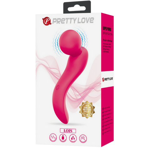 Pretty Love Lois Rechargeable Body Wand Vibrator Pink - Body Wands