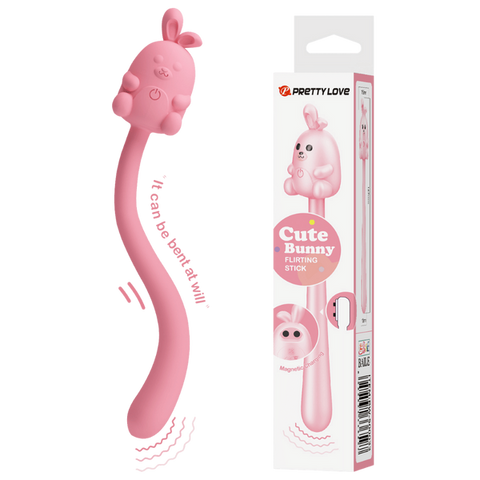 Baile Pretty Love Cute Bunny Flirting Stick Personal Massager Vibrating Ring - Personal Massagers