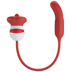 Pretty Love Alyss Hot Lips Clitoral Vibrator Red/White - - Clit Ticklers and Pulsators