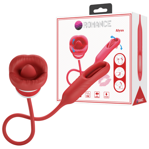 Pretty Love Alyss Hot Lips Clitoral Vibrator Red/White - Clit Ticklers and Pulsators