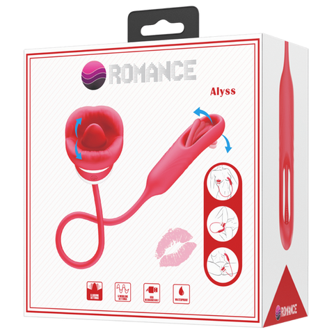Pretty Love Alyss Hot Lips Clitoral Vibrator Red/White - Clit Ticklers and Pulsators