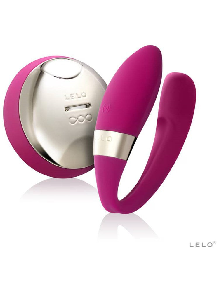 Lelo Tiani 2 Silicone Clitoral Massager Cerise SenseMotion Wearable - - Clit Ticklers and Pulsators