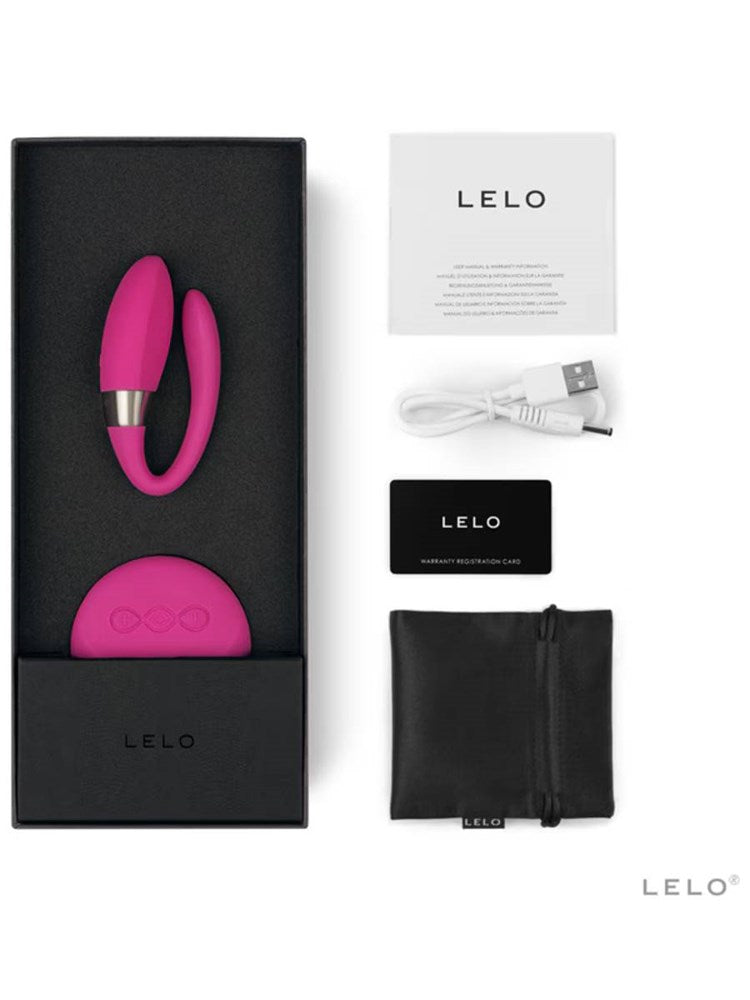 Lelo Tiani 2 Silicone Clitoral Massager Cerise SenseMotion Wearable - - Clit Ticklers and Pulsators