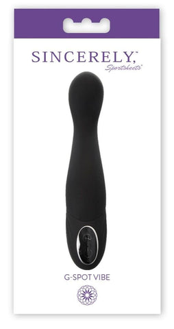 Sportsheets Sincerely Flexible G Spot Vibrator Black Curved Design - G-Spot Vibrators