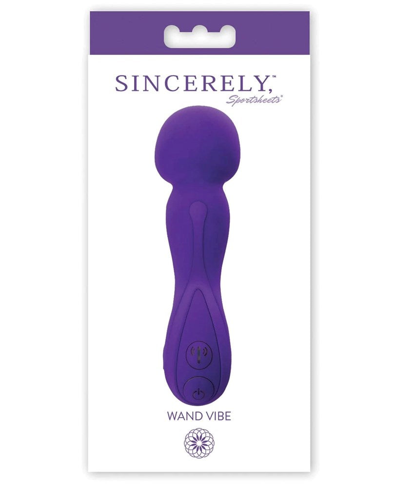 Sportsheets Sincerely Vibrating Body Wand Massager Purple Clitoral Stimulation - Body Wands