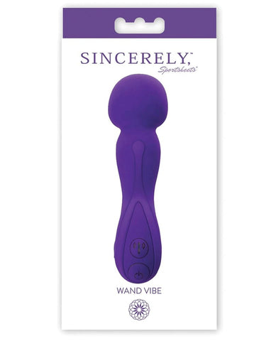 Sportsheets Sincerely Vibrating Body Wand Massager Purple Clitoral Stimulation - Body Wands