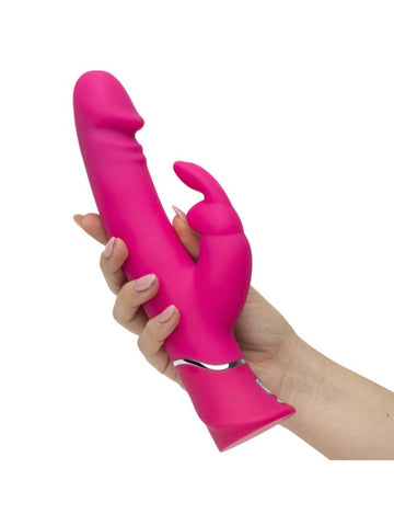 Love Honey Happy Rabbit Realistic Dual Density Rabbit Vibrator Pink - Rabbit Vibrators