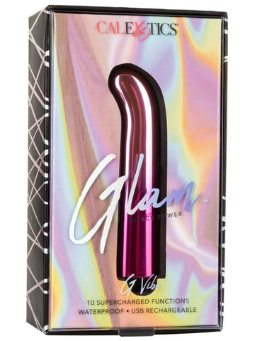 California Exotics Glam G Spot Vibrator Pink with Curved Design - G-Spot Vibrators