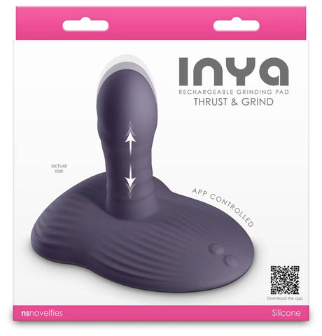 NS Novelties INYA Thrust and Grind App Control Personal Massager Gray Feature - Personal Massagers