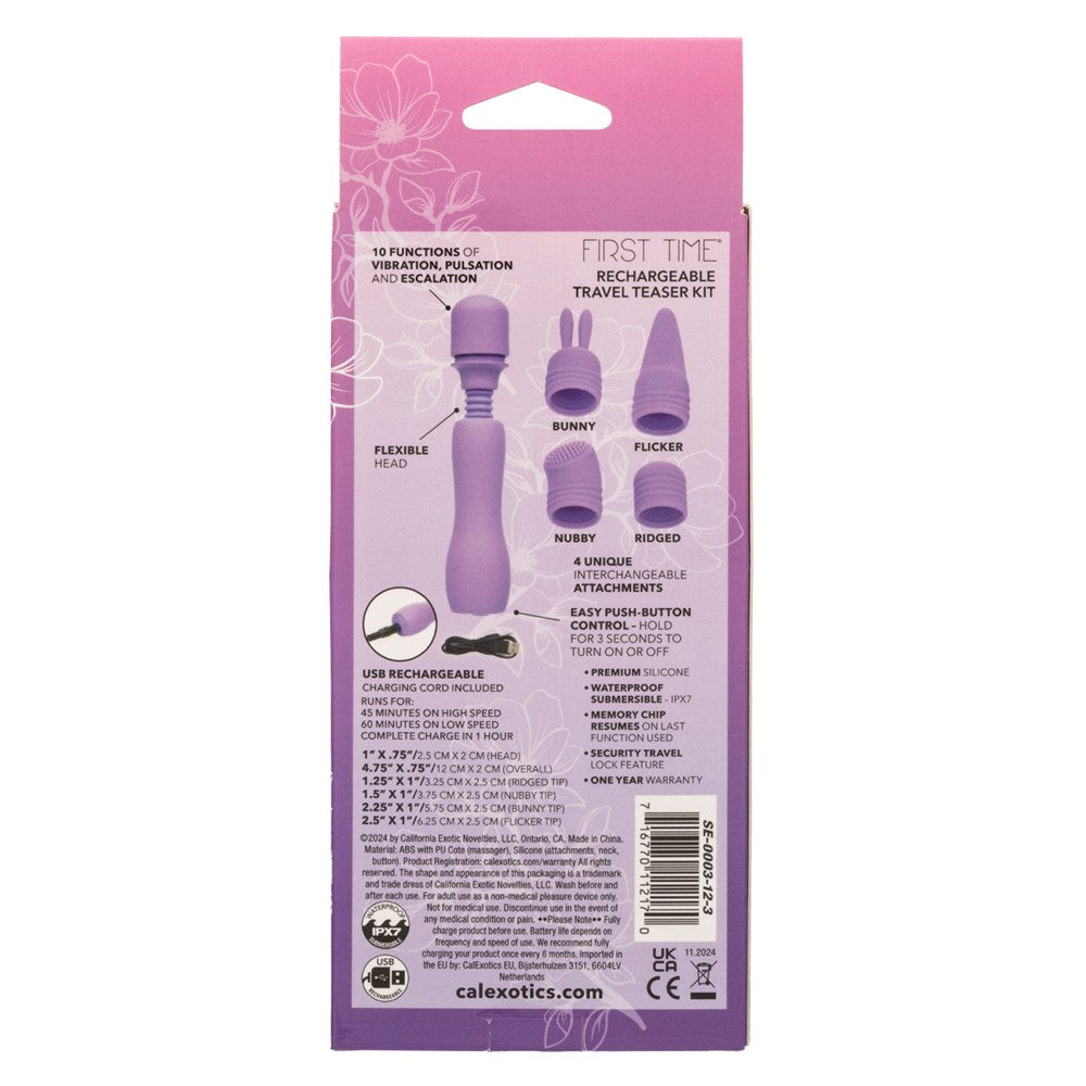 California Exotics First Time Rechargeable Travel Teaser Kit Vibrator - - Sex Kits