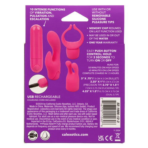 California Exotics Pleasure Sex Kits Lovers Collection Three Tip Vibrator Set - Sex Kits
