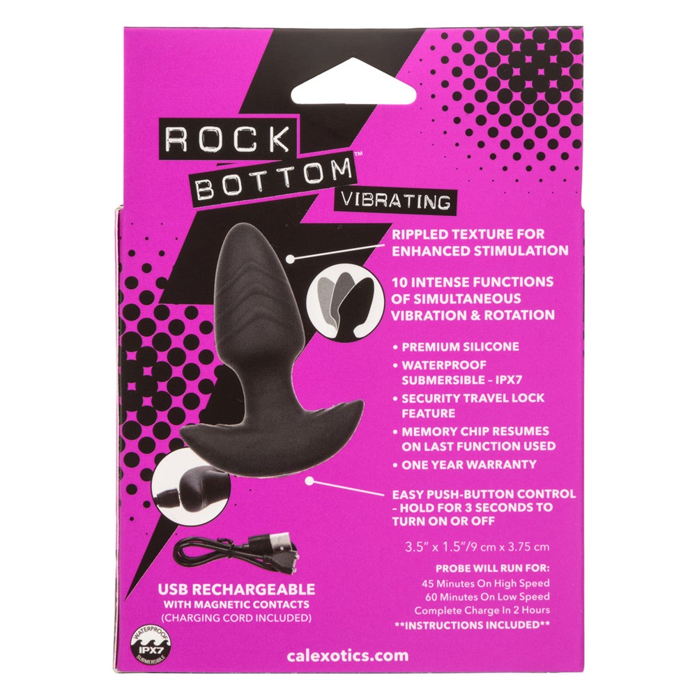 California Exotics Rock Bottom Vibrating Rotating Anal Probe - Butt Plugs