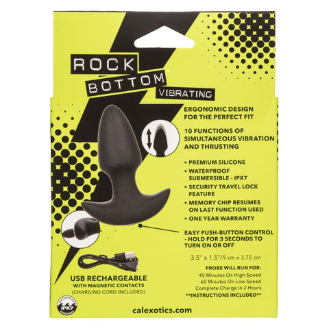 California Exotics Rock Bottom Vibrating Thrusting Anal Probe - Butt Plugs