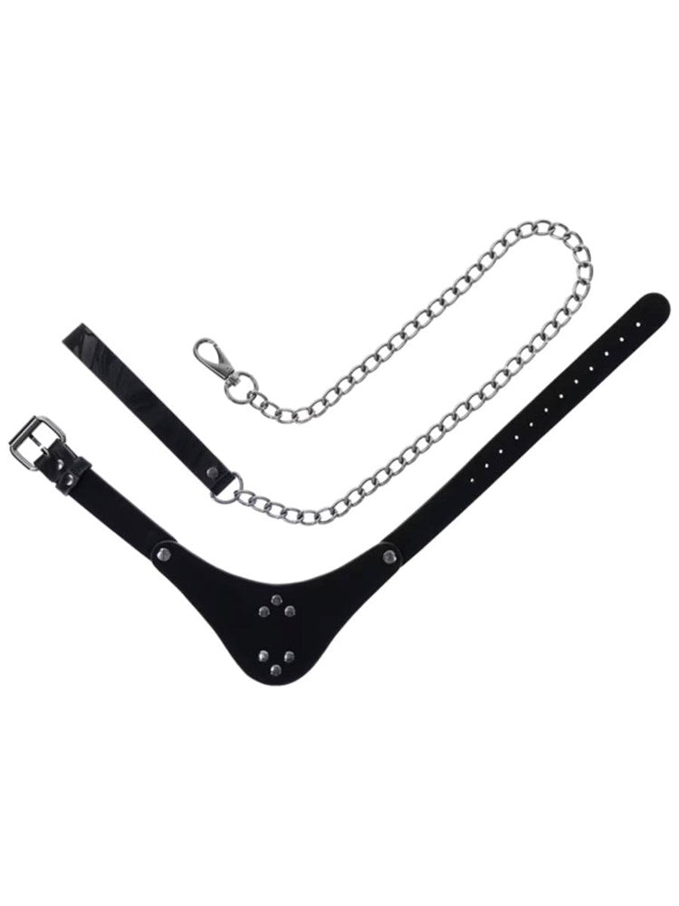 Sportsheets Velvet Noir Bondage Collar and Leash with Marbled Faux Leather - - Collars and Leads