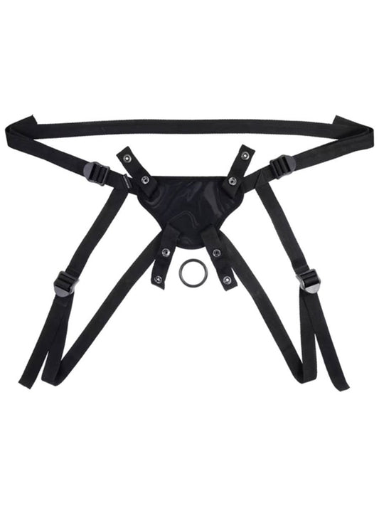 Sportsheets Velvet Noir Strap On Sex Toys 4 Way Adjustable Harness - - Strap On Sextoys