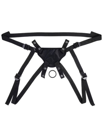 Sportsheets Velvet Noir Strap On Sex Toys 4 Way Adjustable Harness - Strap On Sextoys