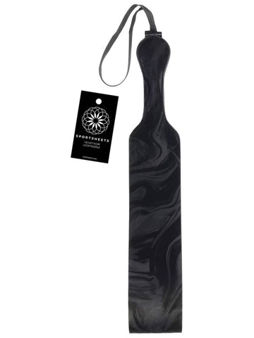 Sportsheets Velvet Noir Loop Bondage Paddle Premium Vegan Leather Impact - Paddles And Slappers