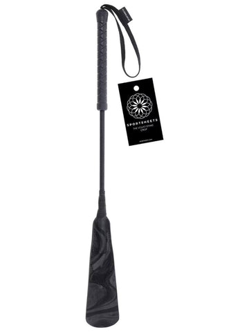 Sportsheets Velvet Noir Strike Bondage Crop 19.5 Inch BDSM Impact Toy - Whips And Crops