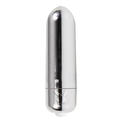 Evolved Playboy Pleasures 70th Anniversary Bullet Vibrator Silver Finish - Bullet Vibrators
