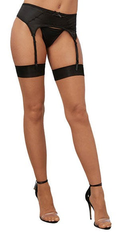 Dream Girl Lingerie Cuban Heel Thigh High Nude/Black Vintage Hosiery - Fishnet and Thigh Highs
