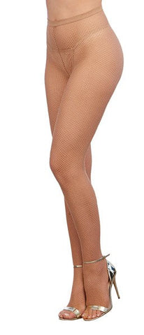 Dream Girl Lingerie Fishnet Pantyhose With Back Seam OS Vintage Seam - Fishnet and Thigh Highs