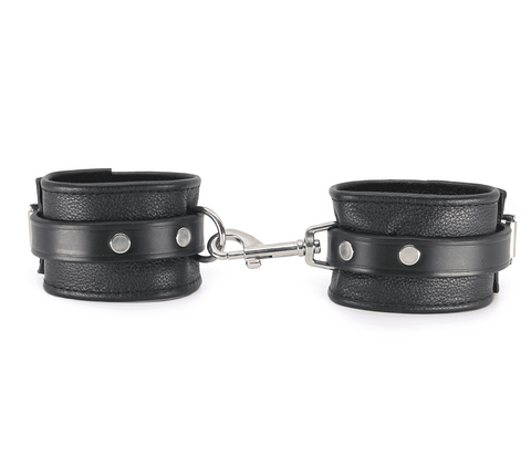 Love In Leather Soft Grained Leather Ankle Restraints Premium Comfort Design - Cuffs And Restraints