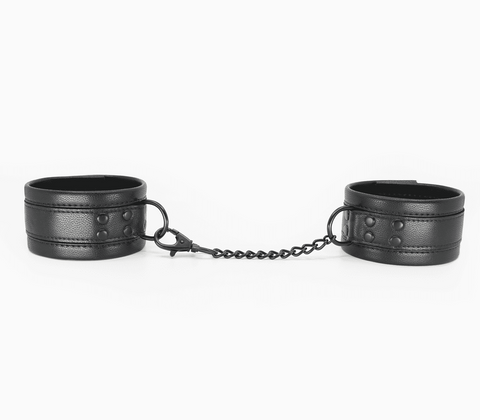 Love In Leather Padded Faux Leather Ankle Restraints Vegan Restraints - Cuffs And Restraints