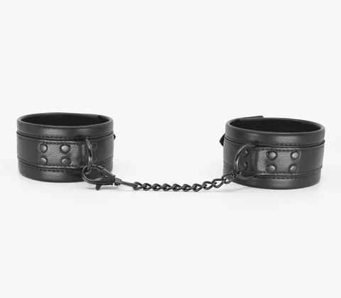 Love In Leather Padded Faux Leather Ankle Restraints Vegan Restraints - Cuffs And Restraints