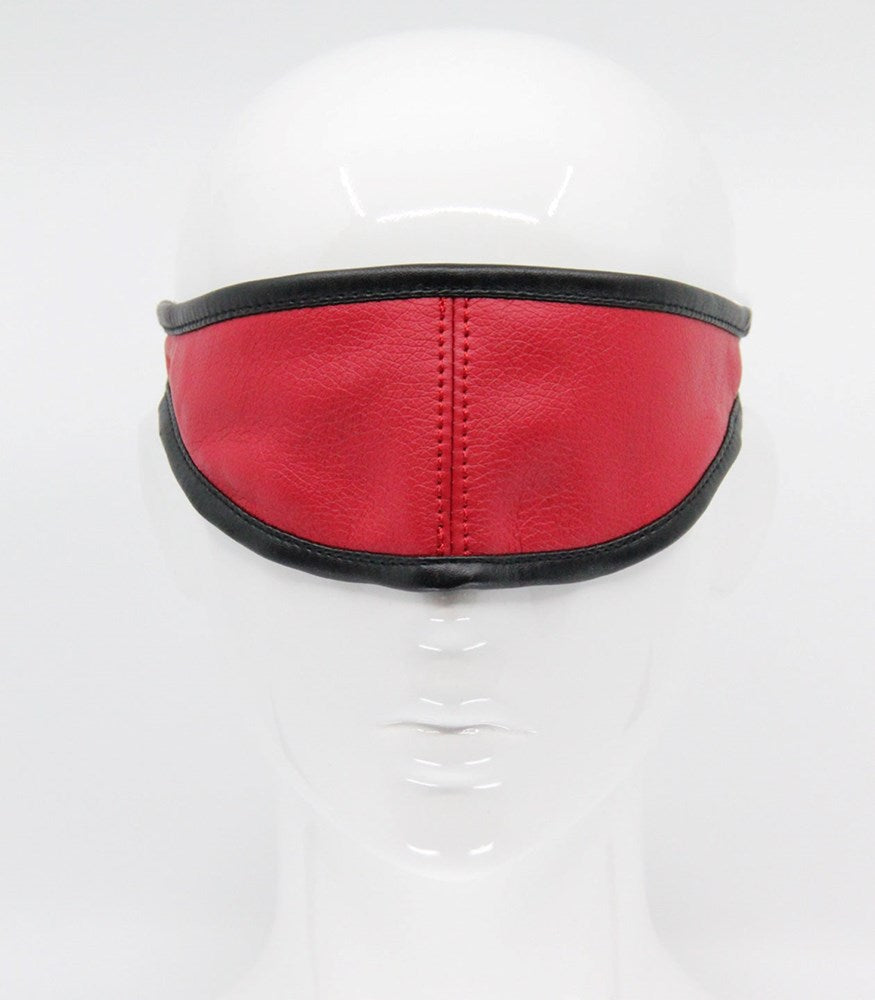 Love In Leather Mouldable Total Block Out Blindfold - Red - Masks And Blindfolds